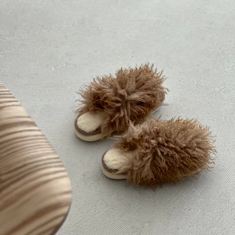 slipper-03005　Tibetan Lamb Eco Fur Room Shoes Slippers