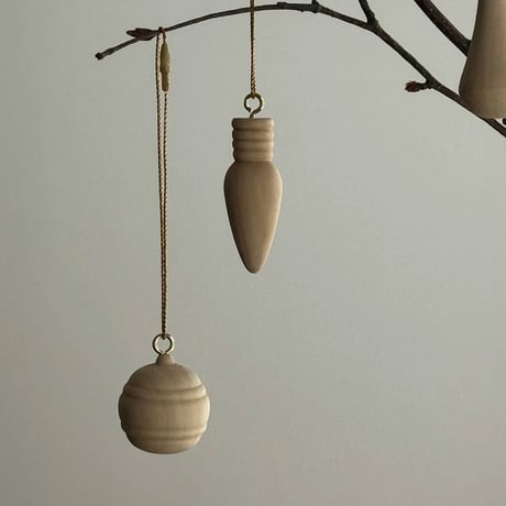 ornaments-03001　Natural Wood Christmas Ornament Tree Decoration