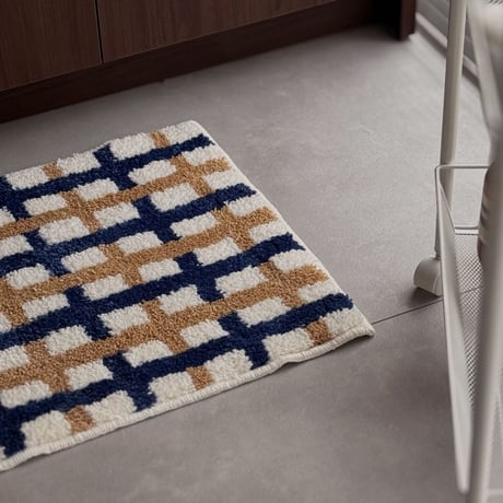 mat-03092　Crosscolor Check Rug 40×60cm