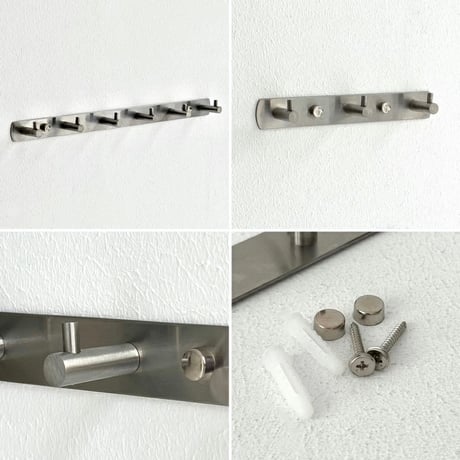 wall-03093　Stainless Steel Hanging Wall Hook 3Row/6Row