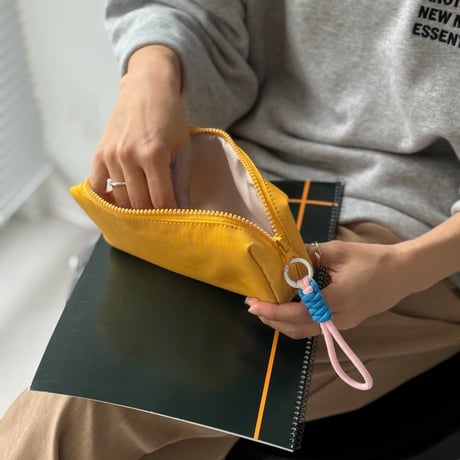 stationery-03035　L size Water Repellent OXFORD Fabric Colored Pencil Case Pouch with Strap