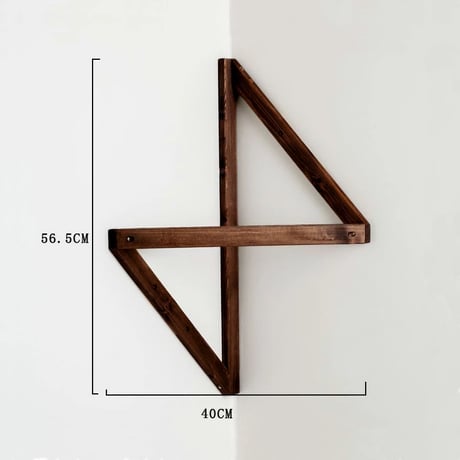 wall-03098　Natural Wood Corner Hanger Bar