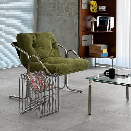 chair-03114　Stainless Sling Fabric Lounge Chair