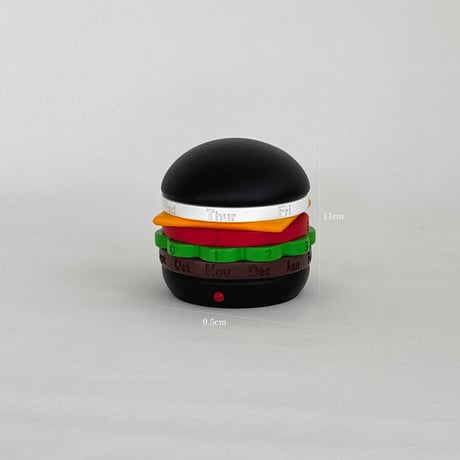 calendar-03033　Hamburger Natural Wood Buns Perpetual Calendar