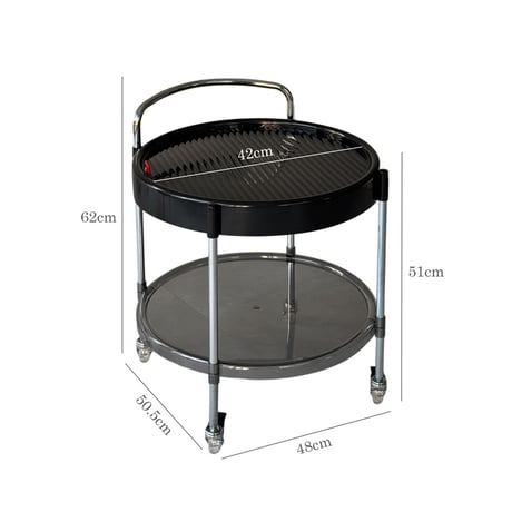 wagon-03038　Clear 2-Tier Round Wagon