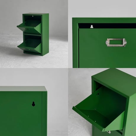 box-03064　Steel Trash Box 2 Tiers