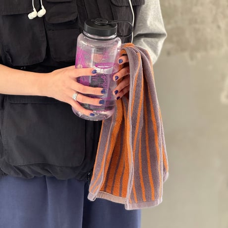 towel-03030　Bicolor Stripe Hand Towel/Face Towel