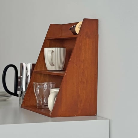 wallrack-03055　Natural Wood Slope Display Rack 30×34