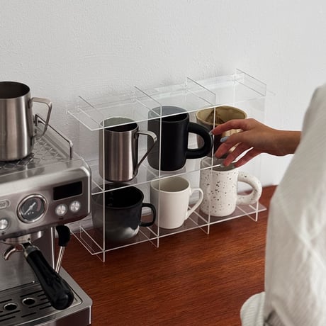 rack-03128　Acrylic Cup Shelf H29cm