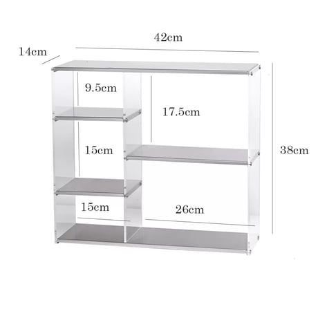rack-03126　Stainless×Clear Plate Display Rack