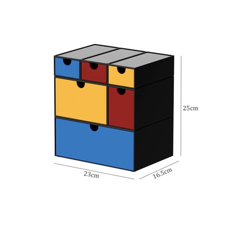 box-03093　Bauhaus Color Drawer Box