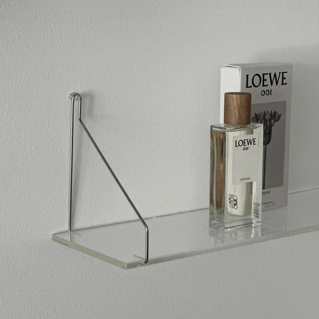shelf-03030　Hang Silver Clear Wall Shelf 60cm/80cm