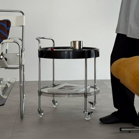 wagon-03038　Clear 2-Tier Round Wagon