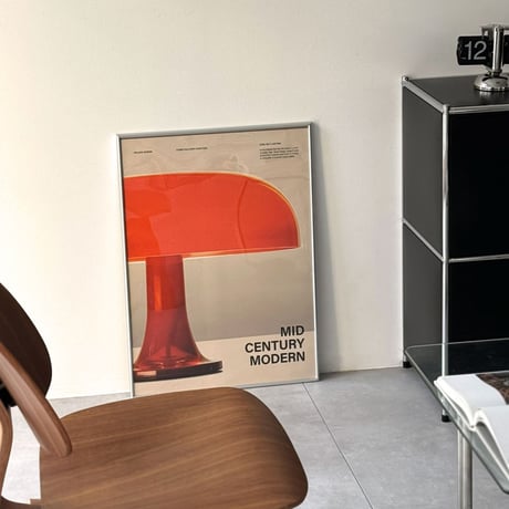 poster-03150　Mid-Century Mushroom Lamp Art Poster 70×50cm