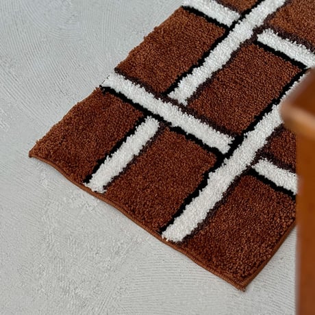 rug-03088　Weave Brown Long Rug 40×120