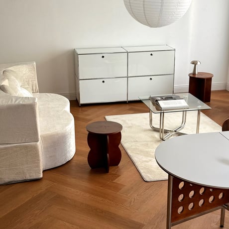 stool-03061　Natural Wood Cloud Leg Stool