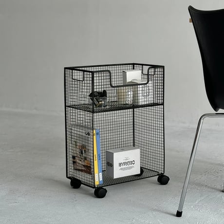 wagon-03013　Iron Mesh Wagon With Handle And Casters