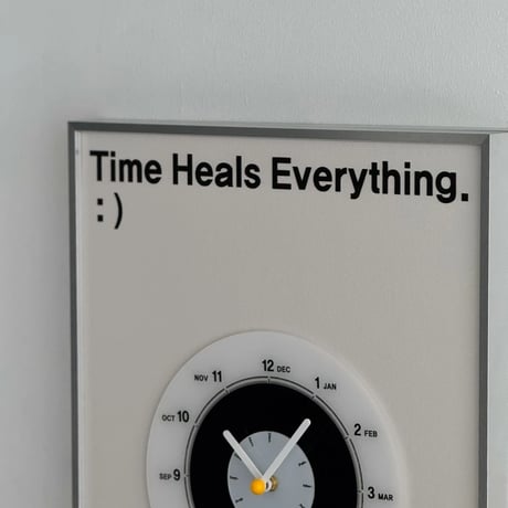 clock-03078　【Switch Concealment】 Time Heals Everything Panel Wall Clock