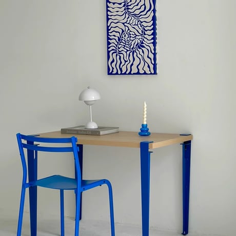 table-03129　Blue 4piece Set Clamp Iron Leg Table Leg