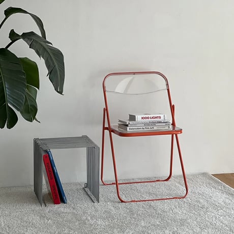 chair-03090　Color Frame Clear Folding Chair