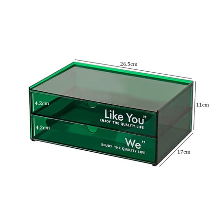 box-03031　Color Double Drawer Case