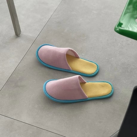 slipper-03007　Color Piping Room Shoes Slippers/Set of 2