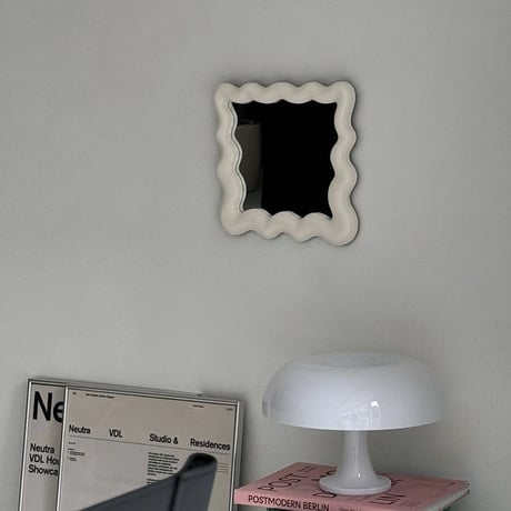mirror-03156　Wave Color Frame Table Mirror Wall Mirror