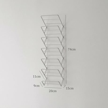 magazinerack-03041　2 Way Wire Magazine Shelf White