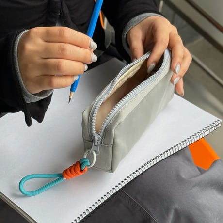 stationery-03034　M size Water Repellent OXFORD Fabric Colored Pen Case Pouch with Strap