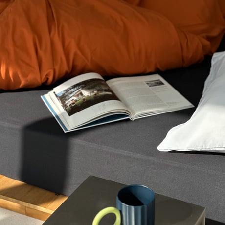 beddingsets-03068　Orange×Black×White Plain Bedding Sets