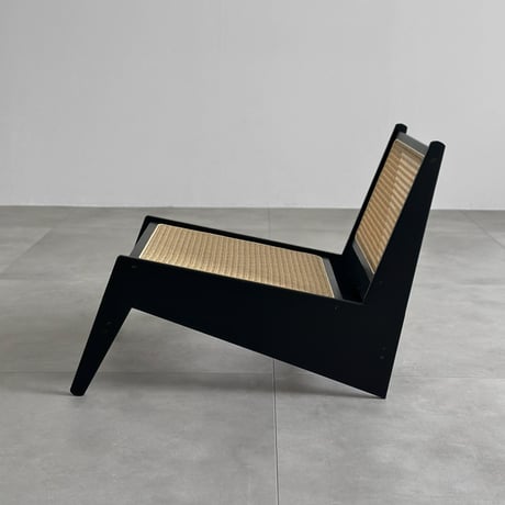 chair-03105　Rattan Armless Lounge Chair Black