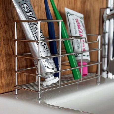 oralcare-03009　Stainless Steel Frame Toothbrush Stand, W18cm