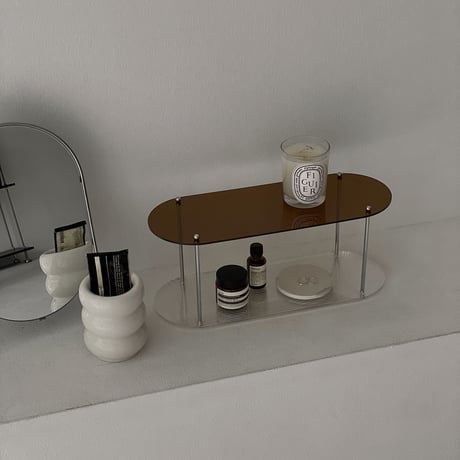 rack-03027　Ripple Acrylic 2 Tier Display Rack