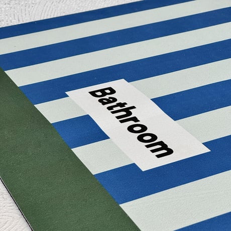 mat-03086　Bathroom Logo Stripe Diatomite Quick-Dry Mat
