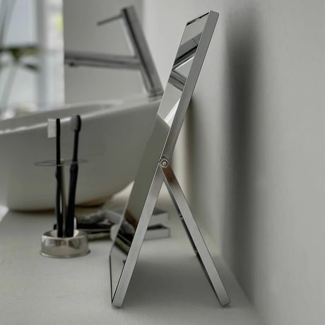 mirror-03108　Stainless Steel Frame Square Table Mirror