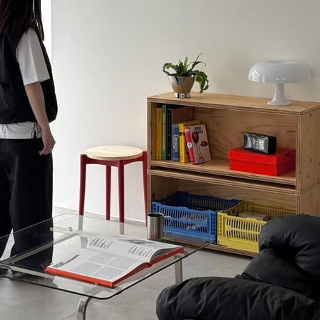 stool-03055　Color Leg Wood Stool