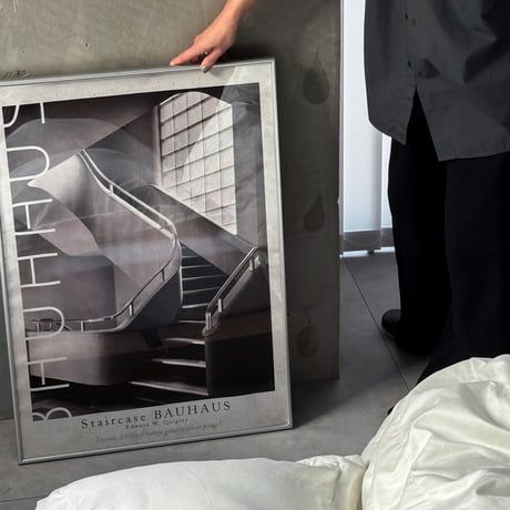 poster-03145　Staircase BAUHAUS Silver Frame 70×50