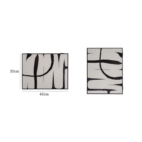 poster-03163　Switch Hide Black & White Abstract Art Panel Poster 45×35