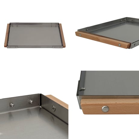 h-03010　STEN Series Stainless×Wood Tissue Case Tray