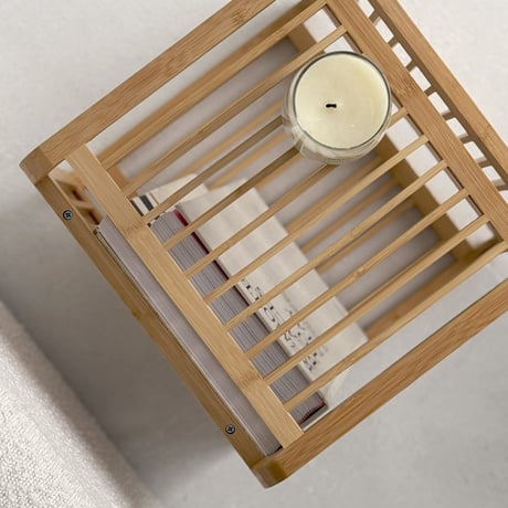 rack-03011　Bamboo Open Rack Side Table Assembled