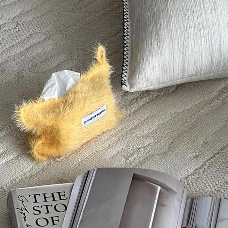 tissuebox-03069　Shaggy Knit Tissue Case