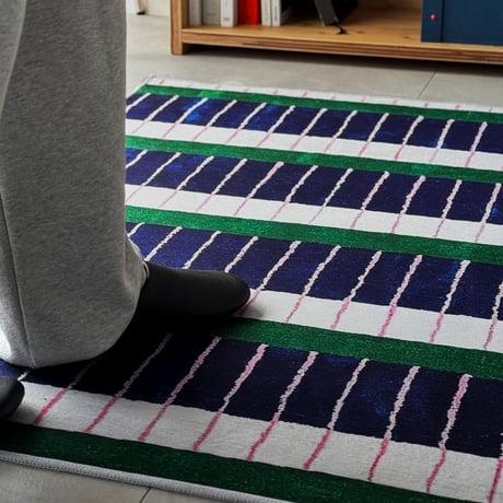 rug-03086　Multicolor Line Rug 80×120