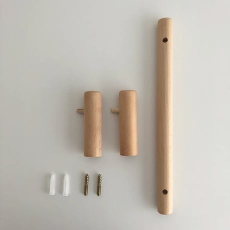 wall-03043　Beech Towel Hanger Solid Wood