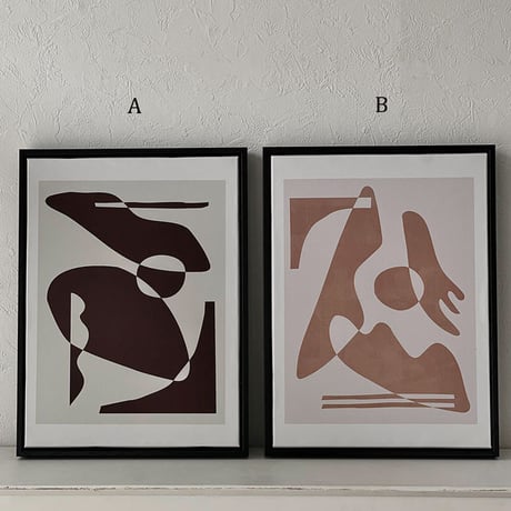 poster-03067　Uneven Art Poster With Frame 40×30