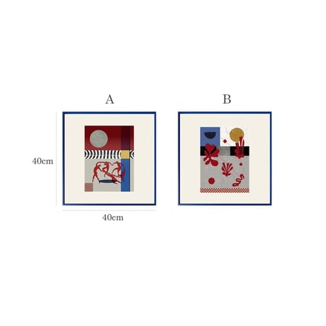 poster-03166　Blue Art Panel 40×40cm