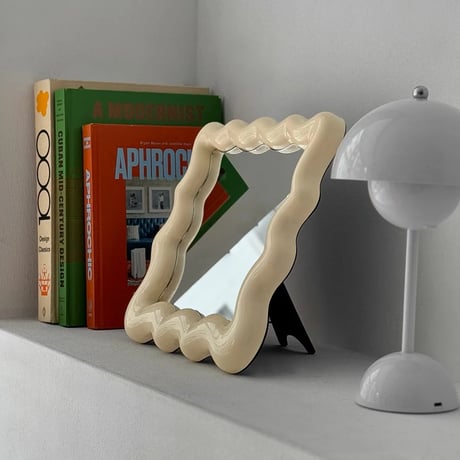 mirror-03156　Wave Color Frame Table Mirror Wall Mirror