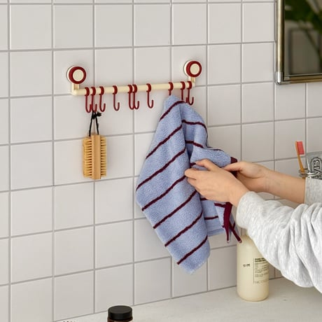 wall-03116　Bicolor Suction Cup Rail Hook