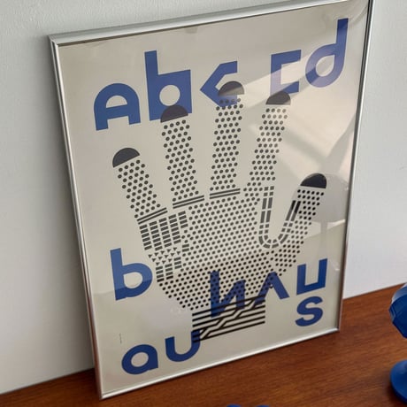 poster-03099　 BAUHAUS Hand Graphic Silver Frame Art Poster 70×50