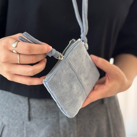pouch-03002　Suede Mini Neck Pouch