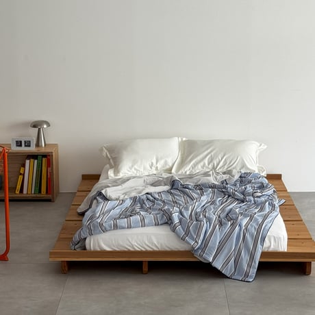 blanket-03045　Thick and Thin Stripe Cool Touch Fabric Blanket